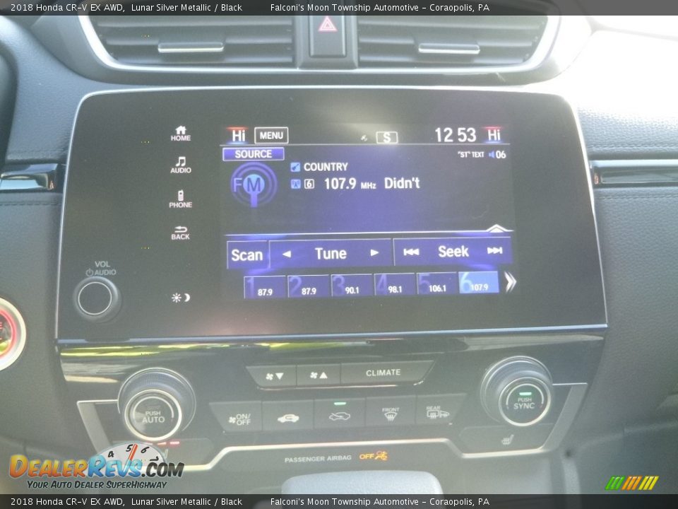 2018 Honda CR-V EX AWD Lunar Silver Metallic / Black Photo #14