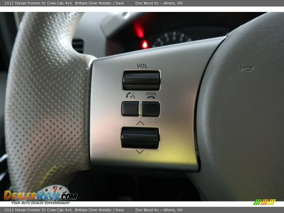 2012 Nissan Frontier SV Crew Cab 4x4 Brilliant Silver Metallic / Steel Photo #26