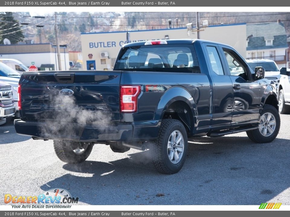 2018 Ford F150 XL SuperCab 4x4 Blue Jeans / Earth Gray Photo #6