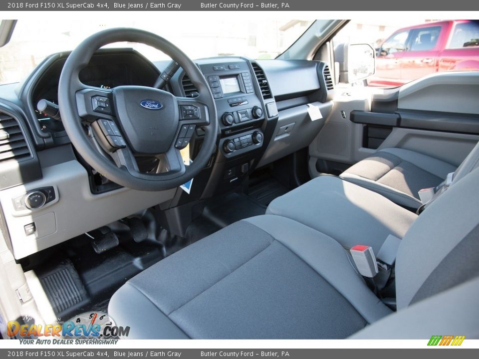 2018 Ford F150 XL SuperCab 4x4 Blue Jeans / Earth Gray Photo #7