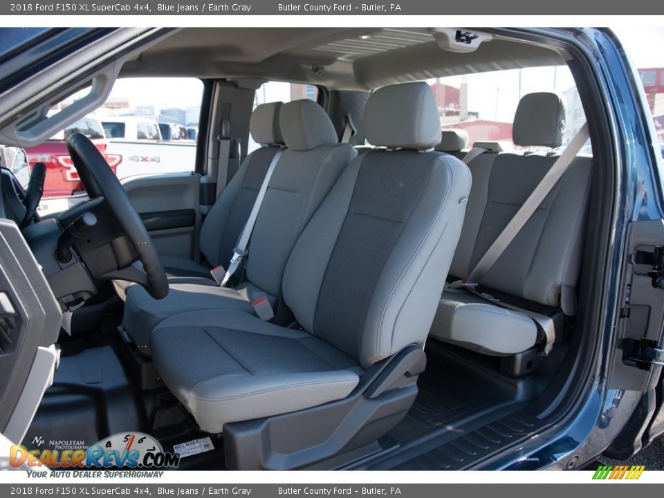 2018 Ford F150 XL SuperCab 4x4 Blue Jeans / Earth Gray Photo #9
