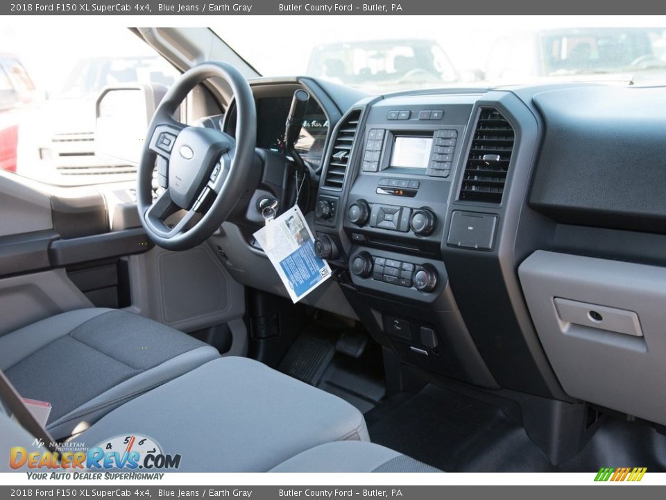 2018 Ford F150 XL SuperCab 4x4 Blue Jeans / Earth Gray Photo #11
