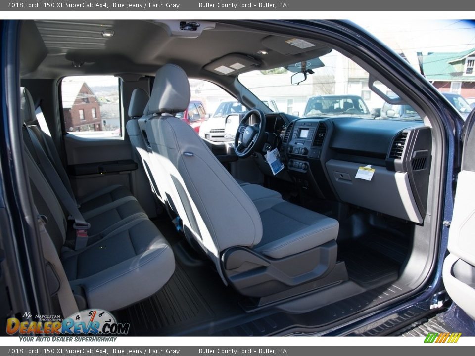 2018 Ford F150 XL SuperCab 4x4 Blue Jeans / Earth Gray Photo #12