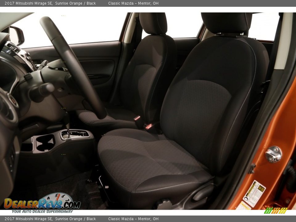 2017 Mitsubishi Mirage SE Sunrise Orange / Black Photo #5