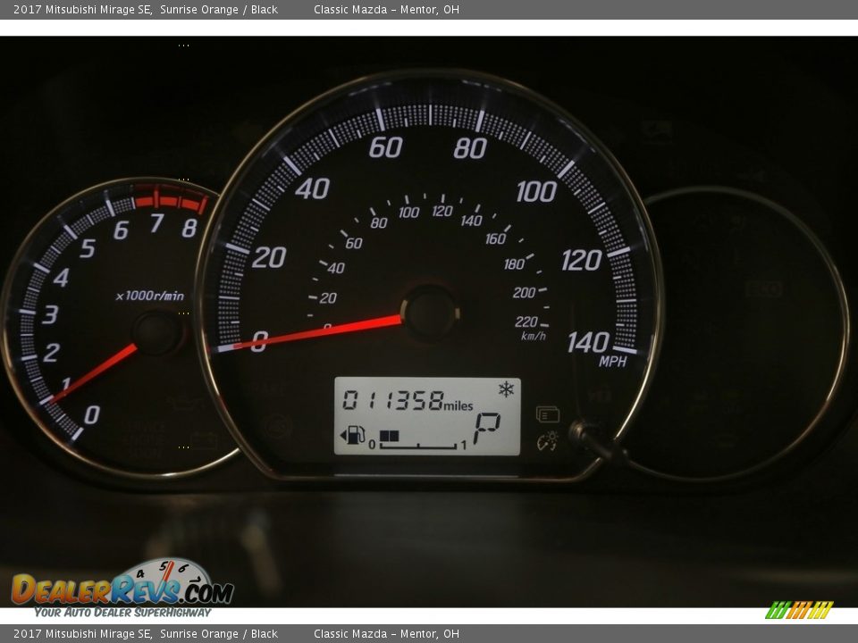 2017 Mitsubishi Mirage SE Sunrise Orange / Black Photo #7