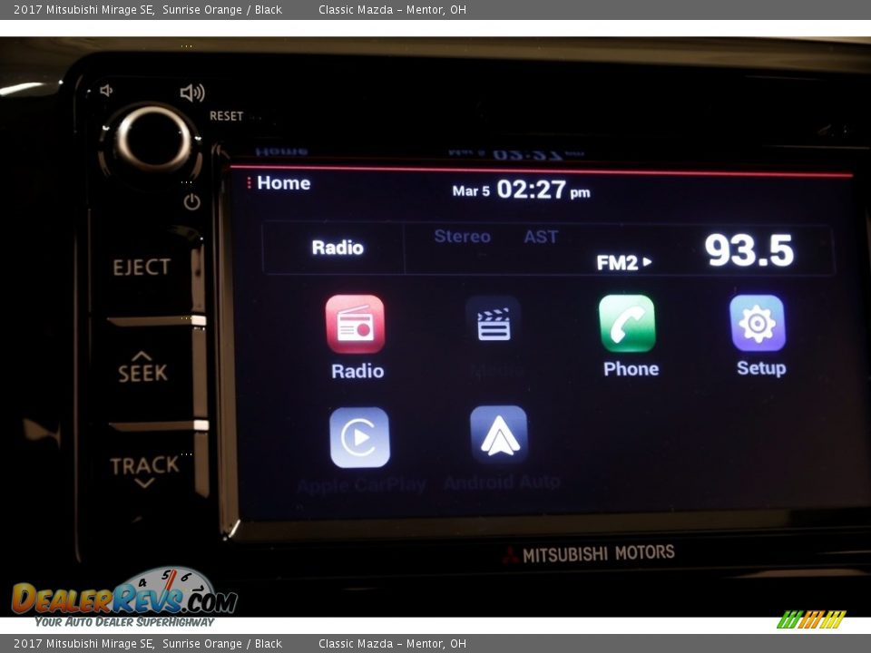 2017 Mitsubishi Mirage SE Sunrise Orange / Black Photo #10