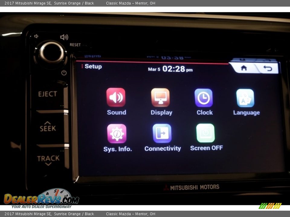 2017 Mitsubishi Mirage SE Sunrise Orange / Black Photo #12