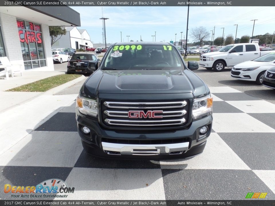 2017 GMC Canyon SLE Extended Cab 4x4 All-Terrain Cyber Gray Metallic / Jet Black/­Dark Ash Photo #2