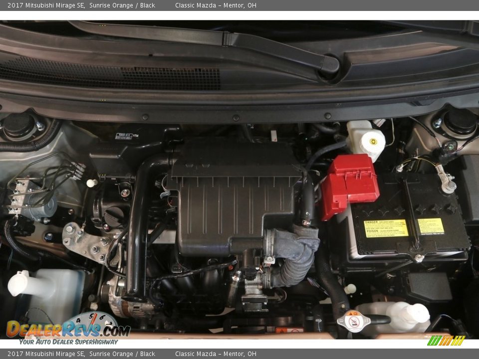 2017 Mitsubishi Mirage SE Sunrise Orange / Black Photo #18