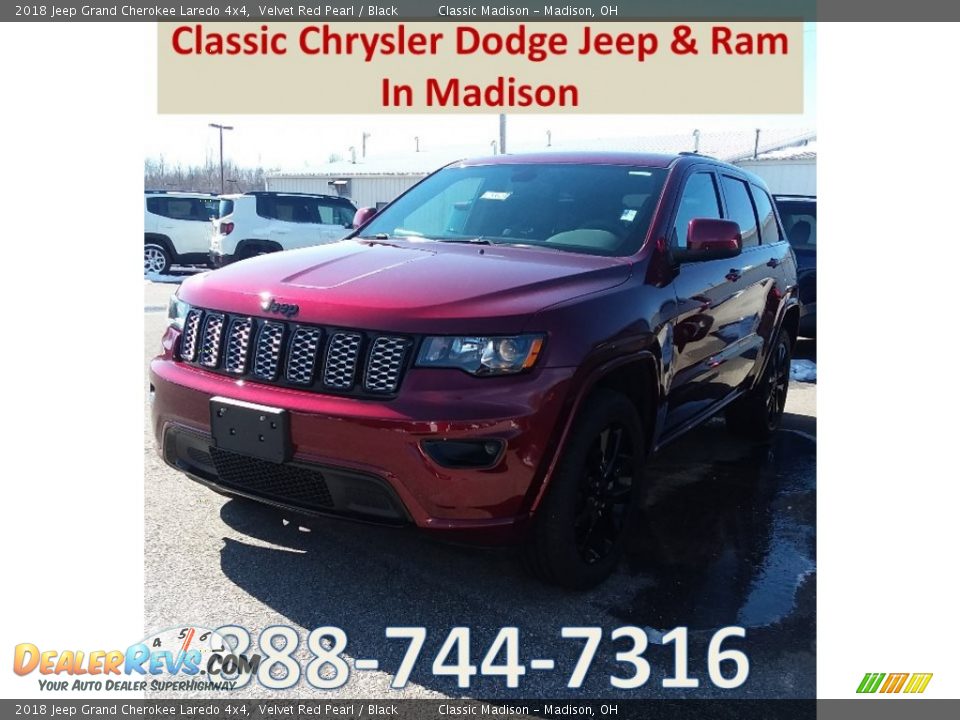 2018 Jeep Grand Cherokee Laredo 4x4 Velvet Red Pearl / Black Photo #1