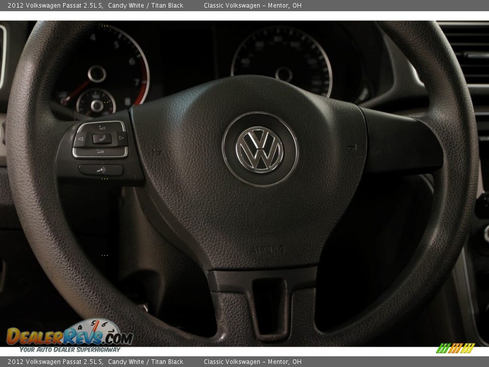 2012 Volkswagen Passat 2.5L S Candy White / Titan Black Photo #6