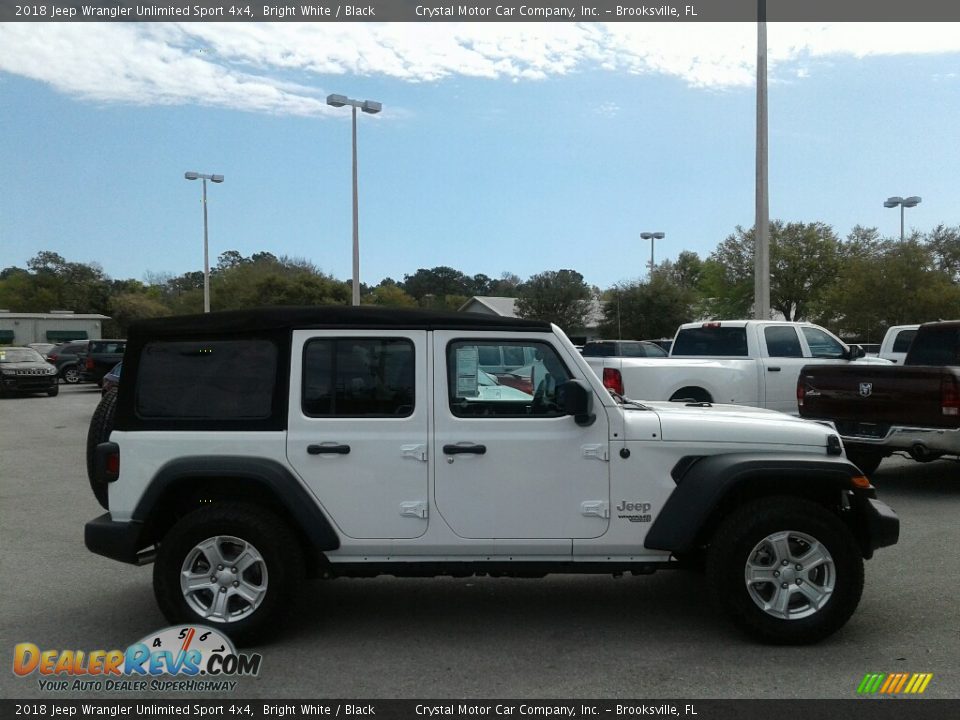2018 Jeep Wrangler Unlimited Sport 4x4 Bright White / Black Photo #6