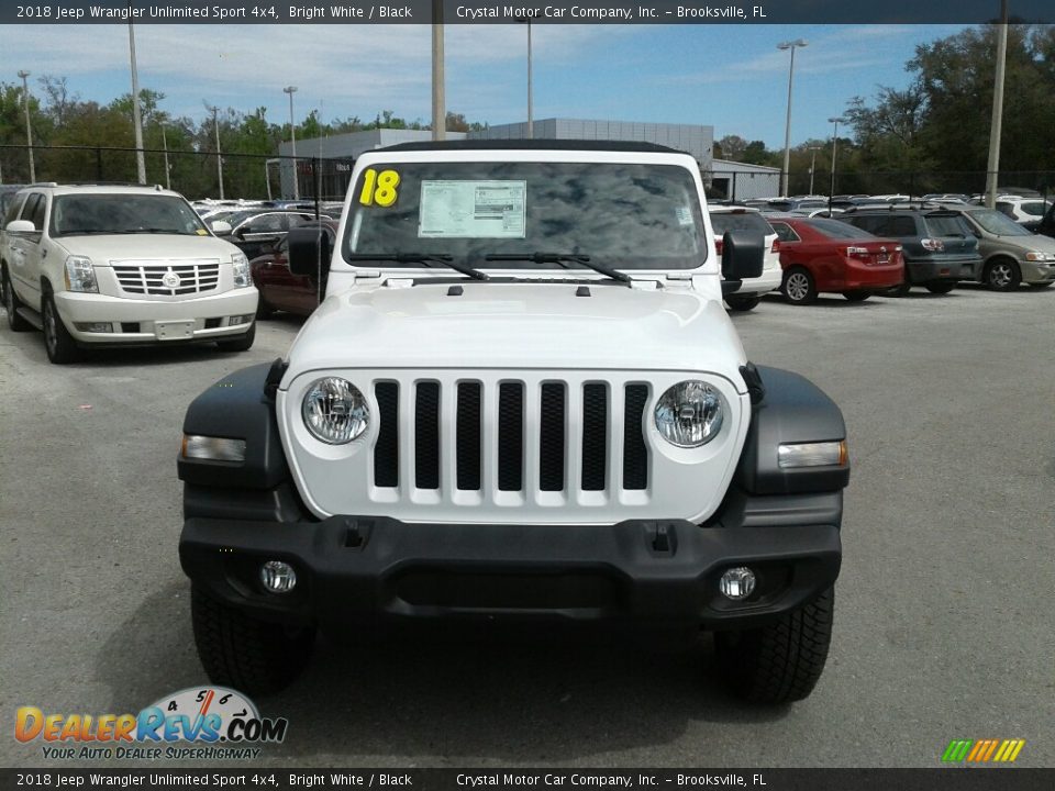 2018 Jeep Wrangler Unlimited Sport 4x4 Bright White / Black Photo #8