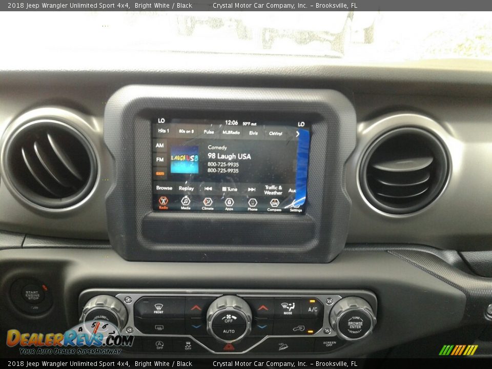 2018 Jeep Wrangler Unlimited Sport 4x4 Bright White / Black Photo #15