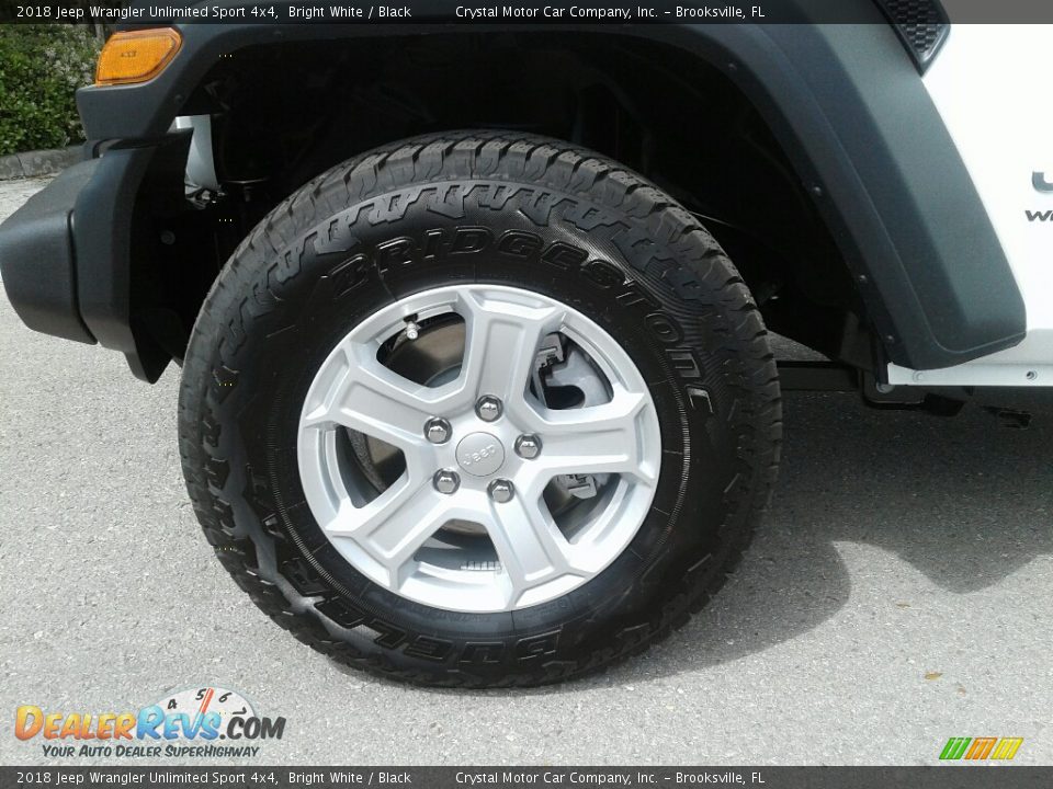 2018 Jeep Wrangler Unlimited Sport 4x4 Bright White / Black Photo #20