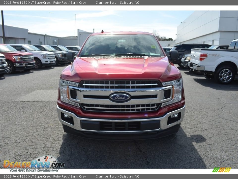 2018 Ford F150 XLT SuperCrew Ruby Red / Earth Gray Photo #4