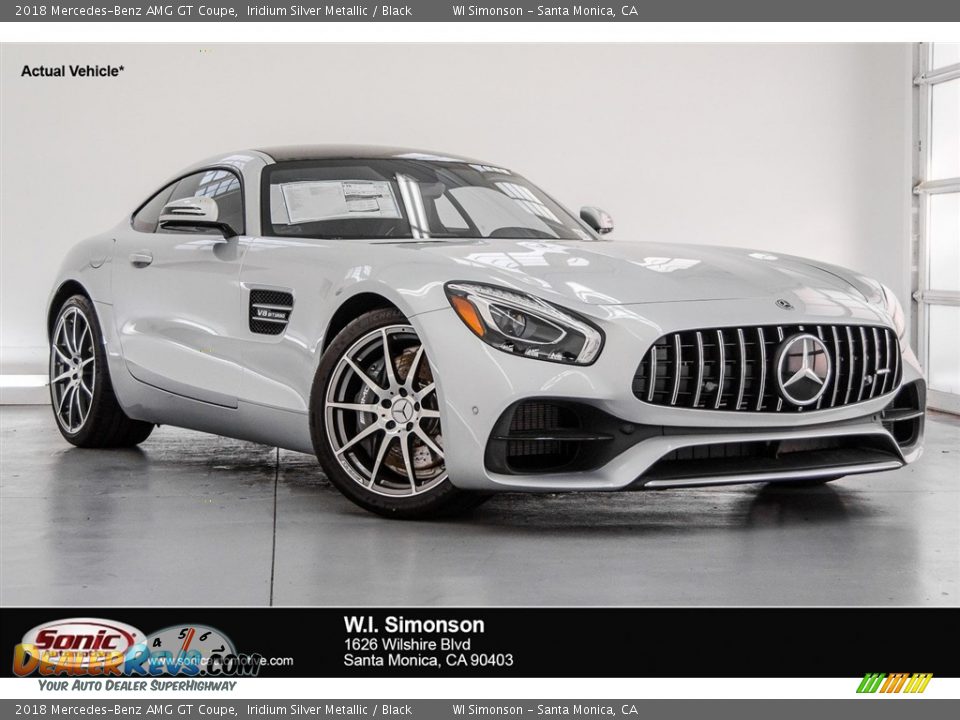 2018 Mercedes-Benz AMG GT Coupe Iridium Silver Metallic / Black Photo #1