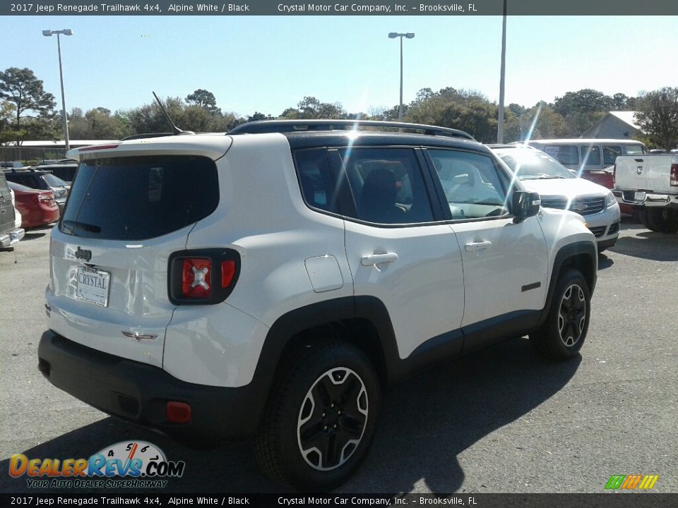 2017 Jeep Renegade Trailhawk 4x4 Alpine White / Black Photo #5