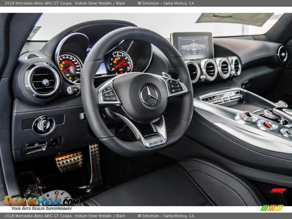2018 Mercedes-Benz AMG GT Coupe Iridium Silver Metallic / Black Photo #25