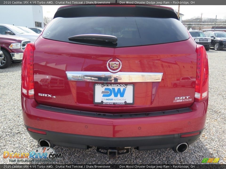 2010 Cadillac SRX 4 V6 Turbo AWD Crystal Red Tintcoat / Shale/Brownstone Photo #6
