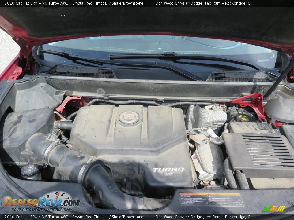 2010 Cadillac SRX 4 V6 Turbo AWD Crystal Red Tintcoat / Shale/Brownstone Photo #16
