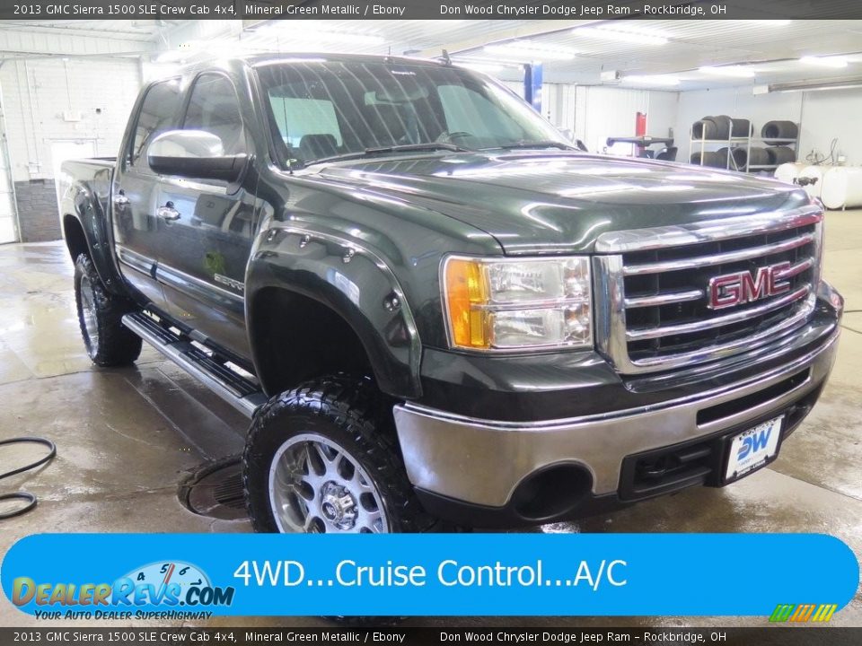 2013 GMC Sierra 1500 SLE Crew Cab 4x4 Mineral Green Metallic / Ebony Photo #1