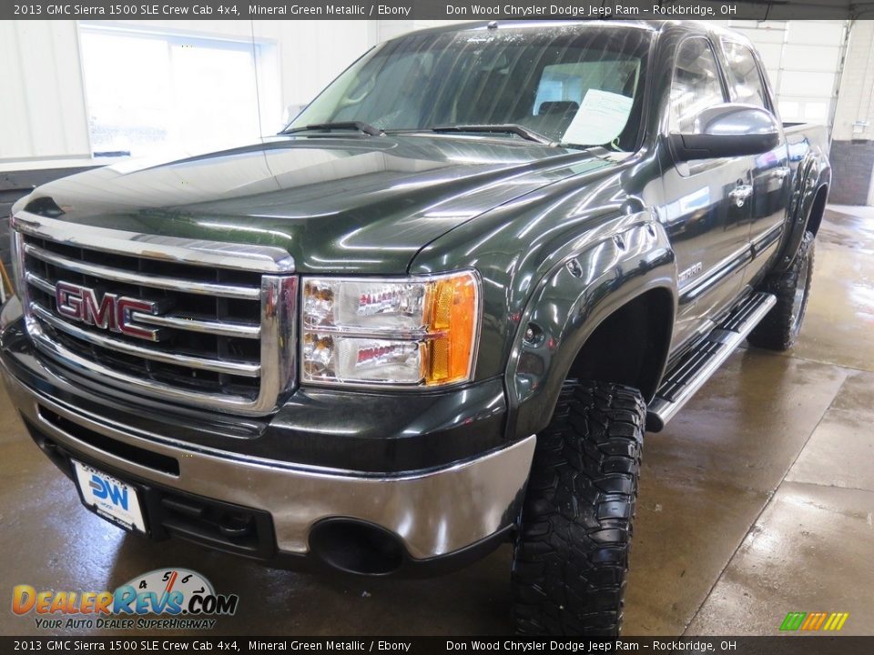 2013 GMC Sierra 1500 SLE Crew Cab 4x4 Mineral Green Metallic / Ebony Photo #5