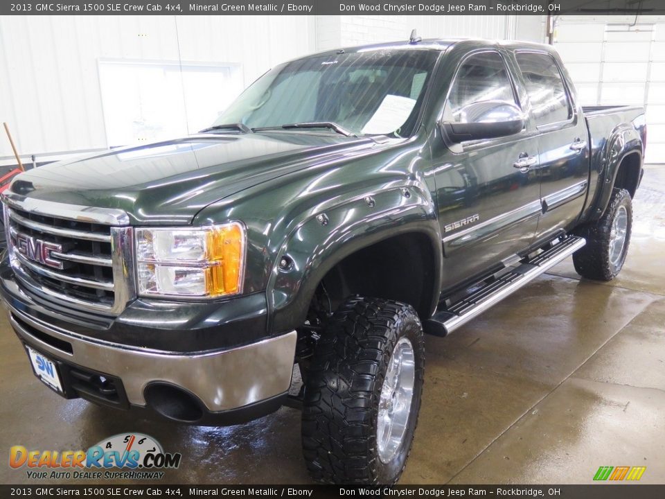 2013 GMC Sierra 1500 SLE Crew Cab 4x4 Mineral Green Metallic / Ebony Photo #6