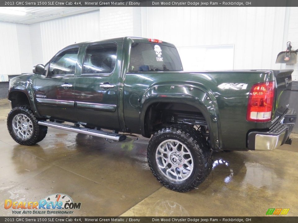 2013 GMC Sierra 1500 SLE Crew Cab 4x4 Mineral Green Metallic / Ebony Photo #7