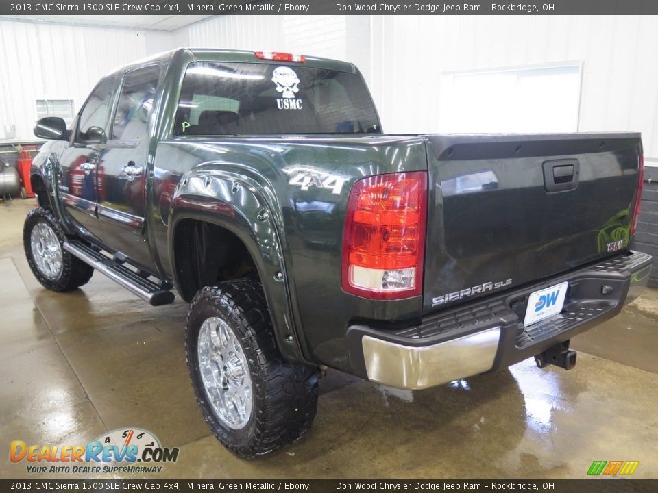 2013 GMC Sierra 1500 SLE Crew Cab 4x4 Mineral Green Metallic / Ebony Photo #8