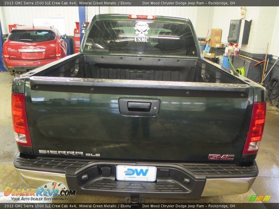 2013 GMC Sierra 1500 SLE Crew Cab 4x4 Mineral Green Metallic / Ebony Photo #9