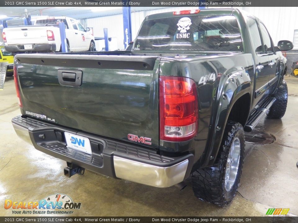 2013 GMC Sierra 1500 SLE Crew Cab 4x4 Mineral Green Metallic / Ebony Photo #10