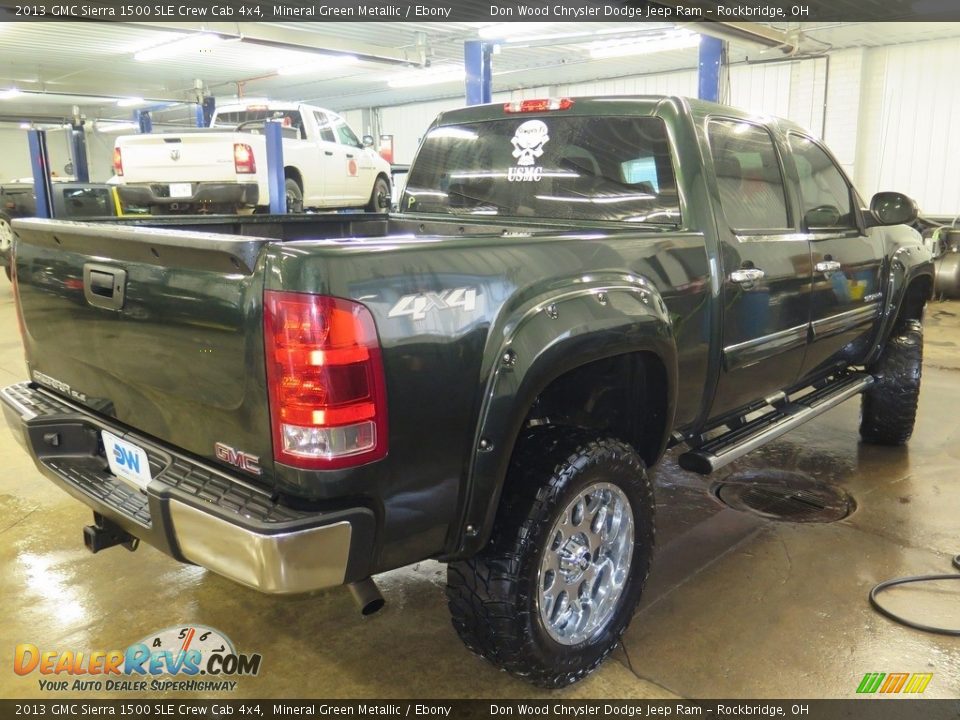 2013 GMC Sierra 1500 SLE Crew Cab 4x4 Mineral Green Metallic / Ebony Photo #11