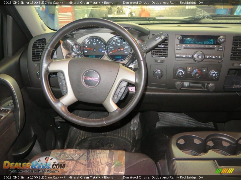 2013 GMC Sierra 1500 SLE Crew Cab 4x4 Mineral Green Metallic / Ebony Photo #12