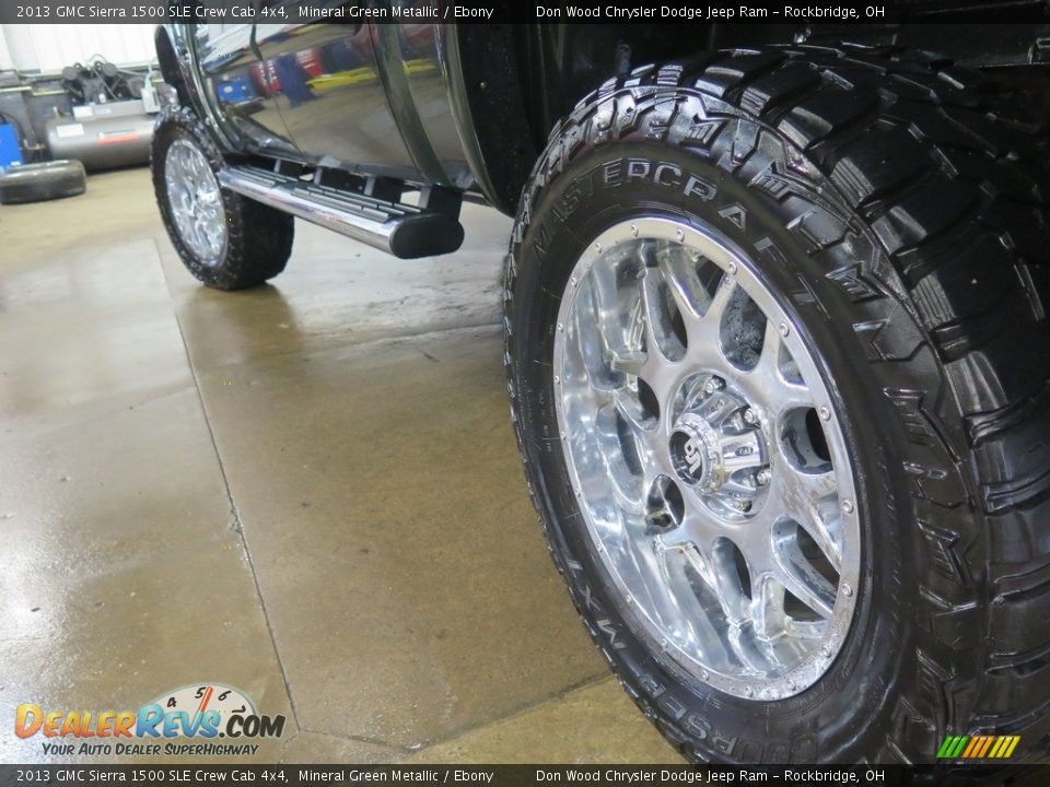 2013 GMC Sierra 1500 SLE Crew Cab 4x4 Mineral Green Metallic / Ebony Photo #18