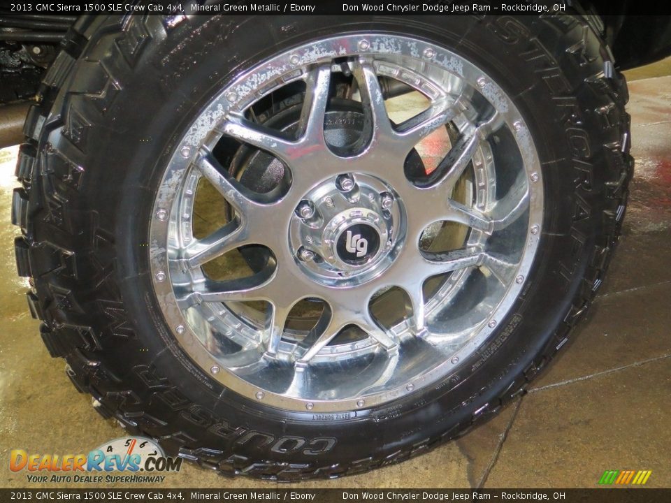 2013 GMC Sierra 1500 SLE Crew Cab 4x4 Mineral Green Metallic / Ebony Photo #19