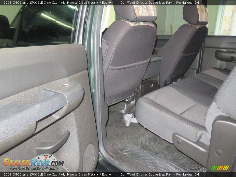 2013 GMC Sierra 1500 SLE Crew Cab 4x4 Mineral Green Metallic / Ebony Photo #22