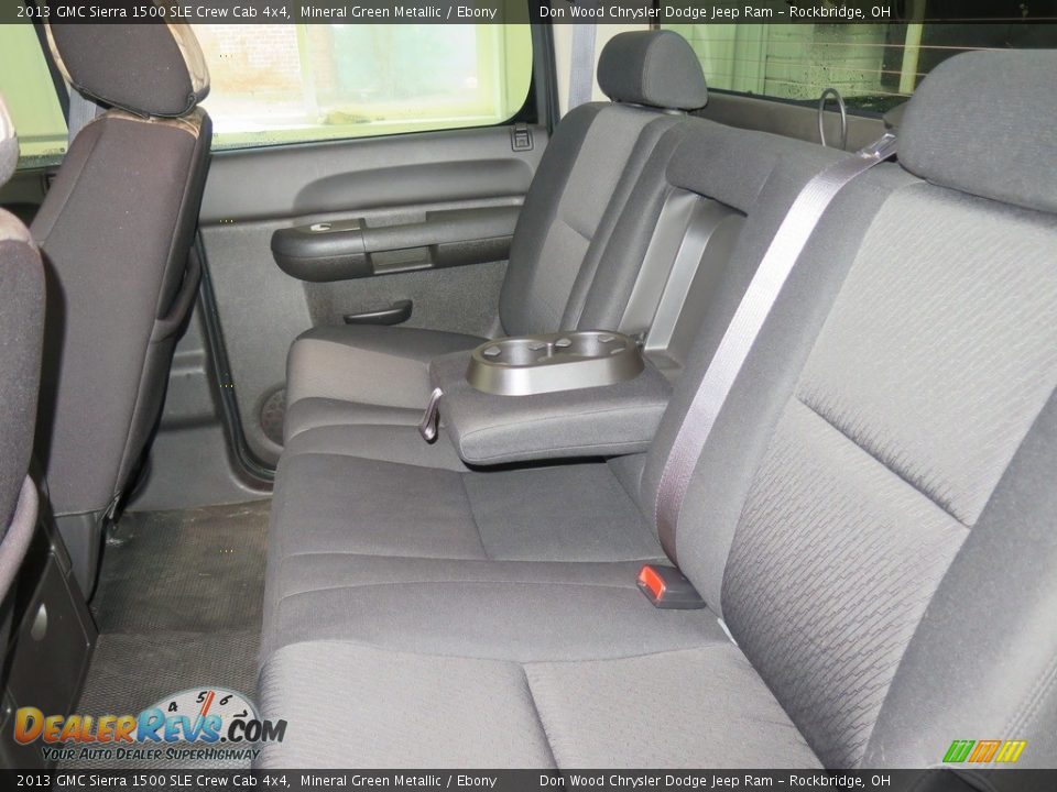 2013 GMC Sierra 1500 SLE Crew Cab 4x4 Mineral Green Metallic / Ebony Photo #23