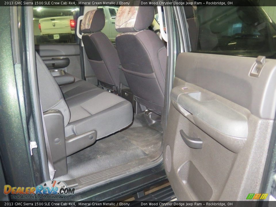 2013 GMC Sierra 1500 SLE Crew Cab 4x4 Mineral Green Metallic / Ebony Photo #24
