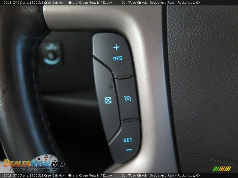 2013 GMC Sierra 1500 SLE Crew Cab 4x4 Mineral Green Metallic / Ebony Photo #27