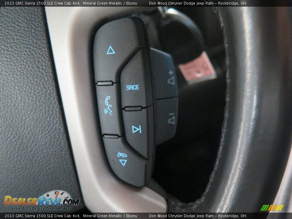 2013 GMC Sierra 1500 SLE Crew Cab 4x4 Mineral Green Metallic / Ebony Photo #28