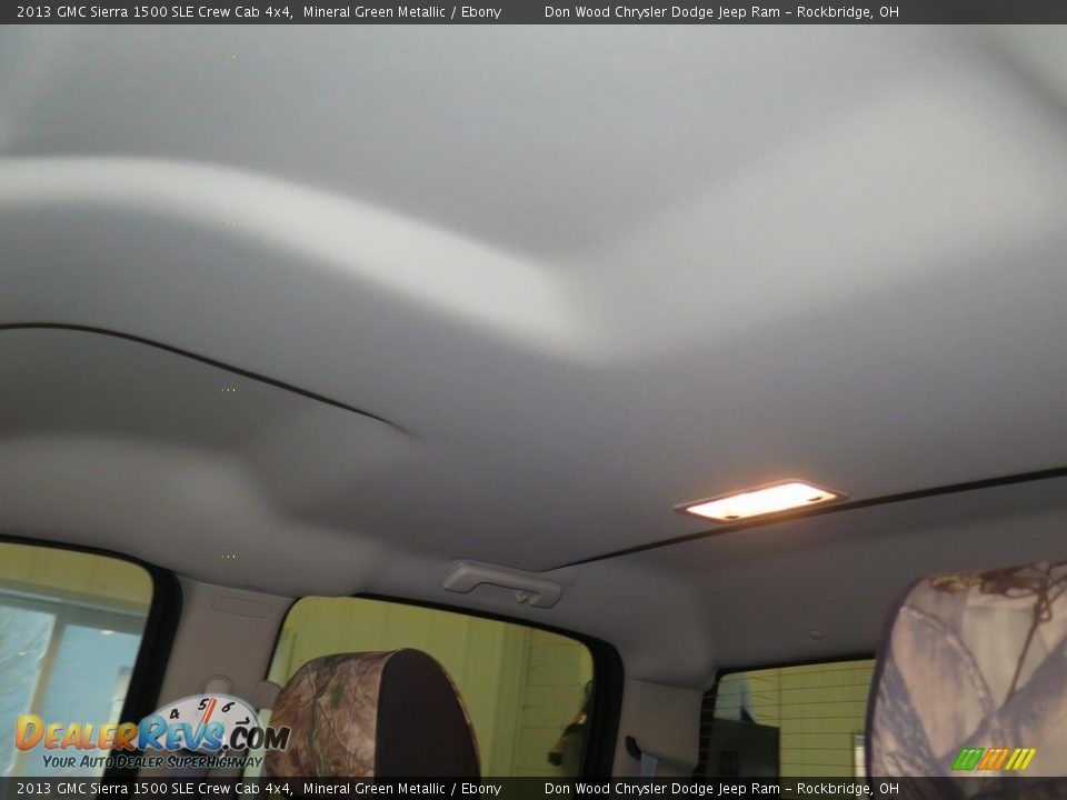 2013 GMC Sierra 1500 SLE Crew Cab 4x4 Mineral Green Metallic / Ebony Photo #31