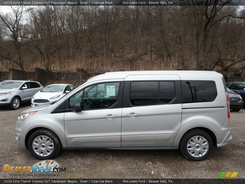 2018 Ford Transit Connect XLT Passenger Wagon Silver / Charcoal Black Photo #6