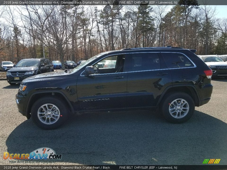 2018 Jeep Grand Cherokee Laredo 4x4 Diamond Black Crystal Pearl / Black Photo #3