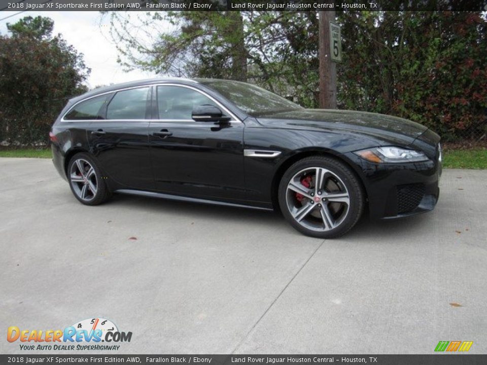 2018 Jaguar XF Sportbrake First Edition AWD Farallon Black / Ebony Photo #1