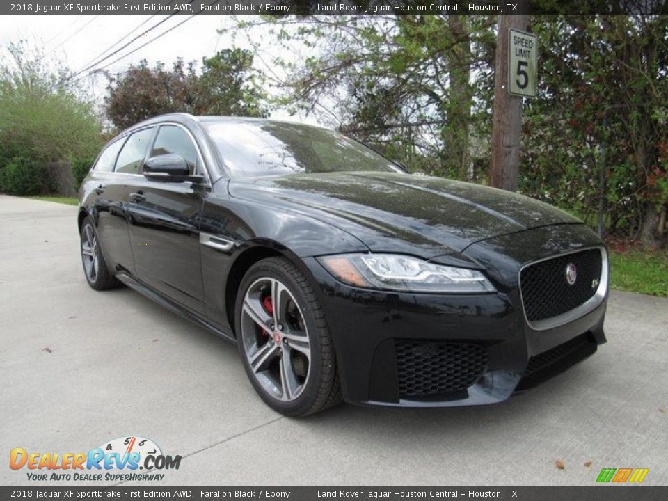 2018 Jaguar XF Sportbrake First Edition AWD Farallon Black / Ebony Photo #2