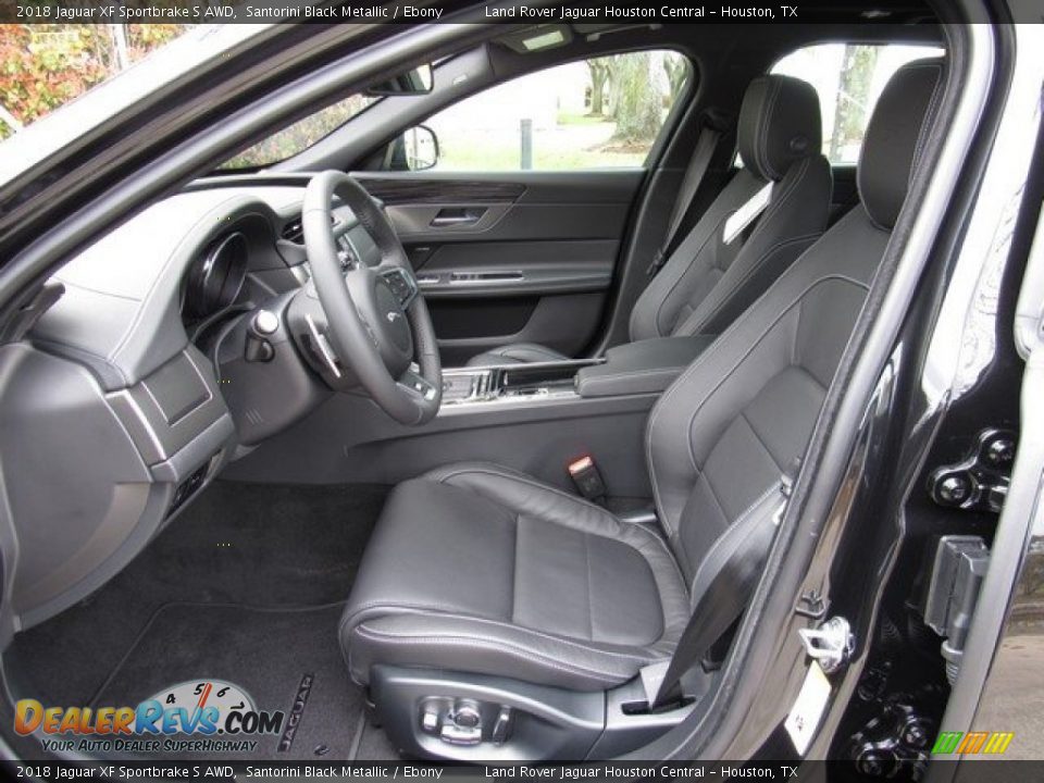 2018 Jaguar XF Sportbrake S AWD Santorini Black Metallic / Ebony Photo #3