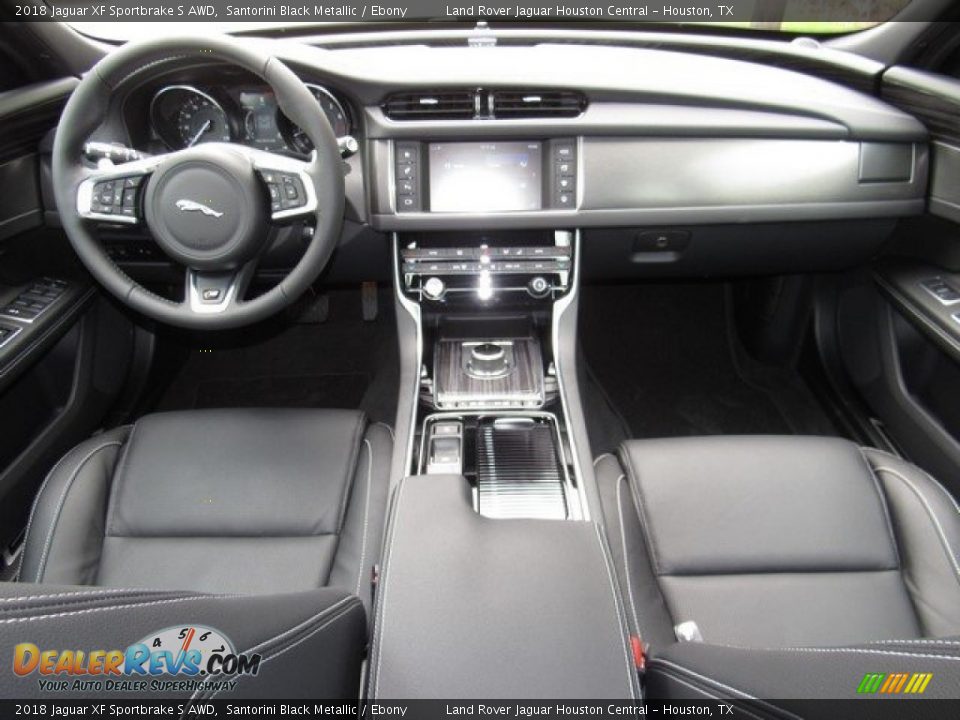 2018 Jaguar XF Sportbrake S AWD Santorini Black Metallic / Ebony Photo #4