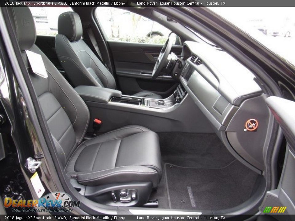 2018 Jaguar XF Sportbrake S AWD Santorini Black Metallic / Ebony Photo #5