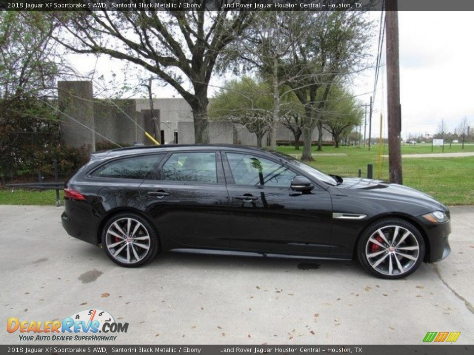 2018 Jaguar XF Sportbrake S AWD Santorini Black Metallic / Ebony Photo #6